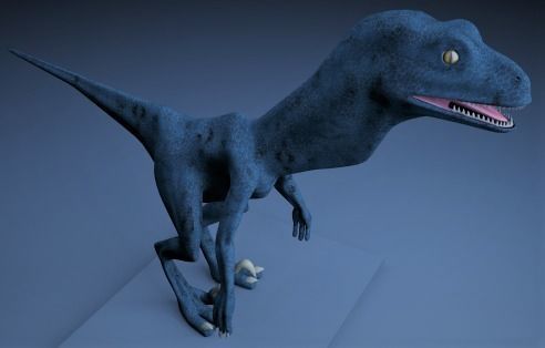 Veloraptor dinosaur 3D model_2