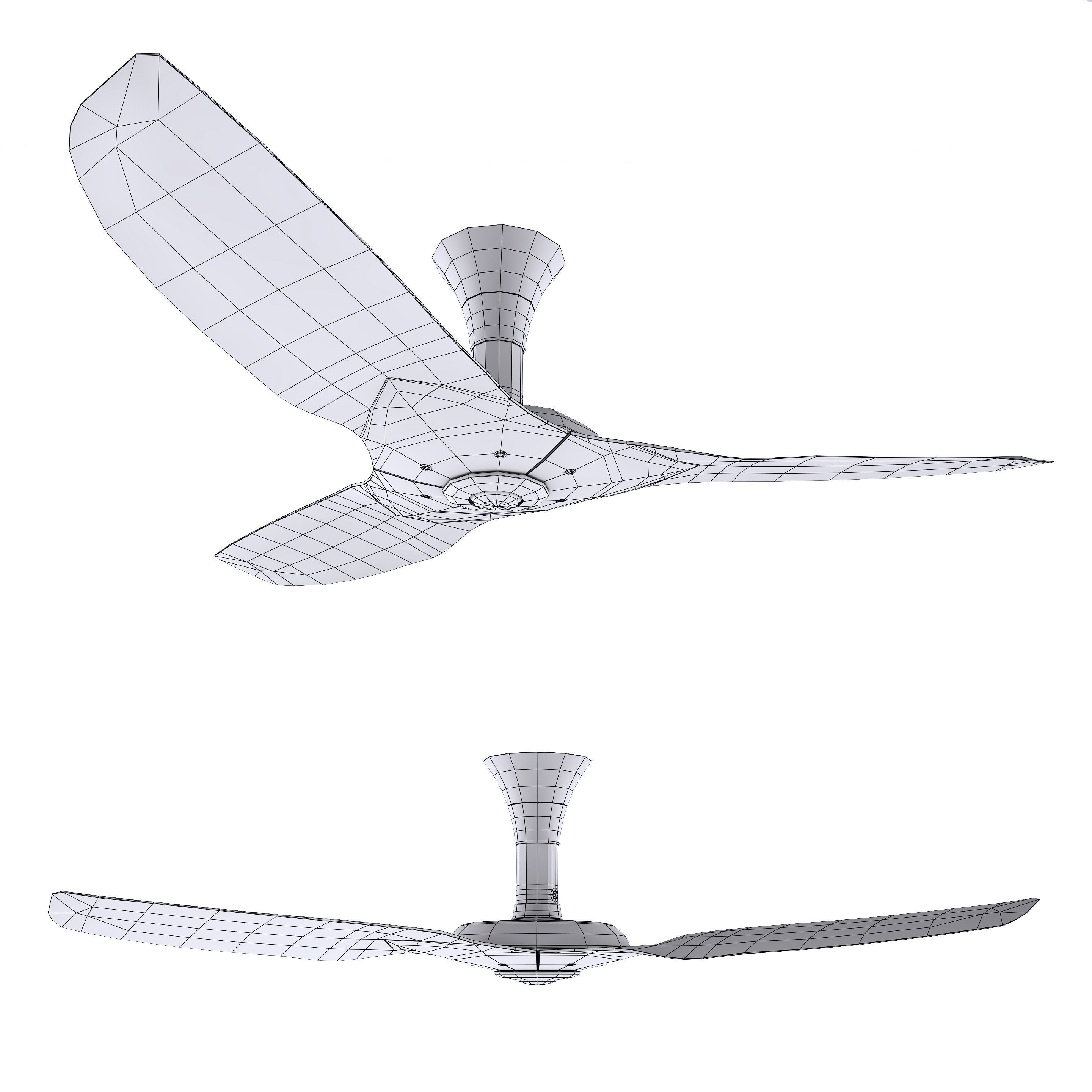 Haiku Luxe Series Fan 52 inch 3D model_2