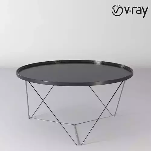 Table round coffee with metal legs