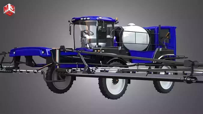 Self-propelled Front Boom Sprayer 3D model
