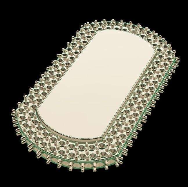 Large Diamond Dogtag Pendant 3D print model_3