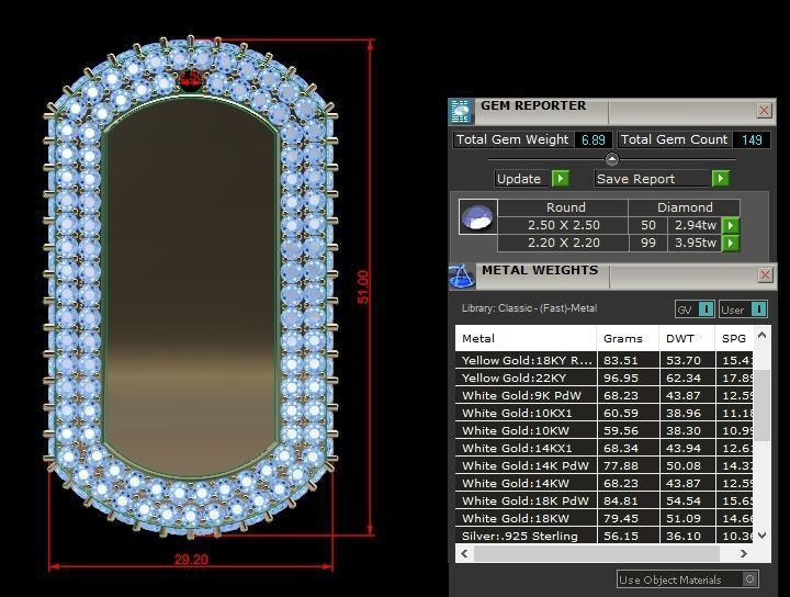 Large Diamond Dogtag Pendant 3D print model_4