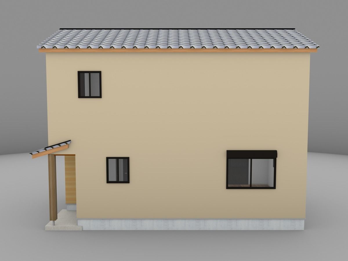 House model for background 30 Low-poly 3D model_6