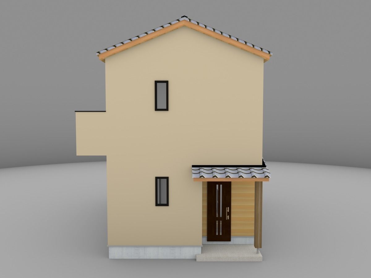 House model for background 30 Low-poly 3D model_4