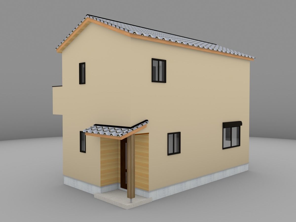House model for background 30 Low-poly 3D model_5