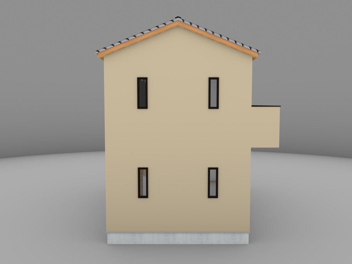 House model for background 30 Low-poly 3D model_8