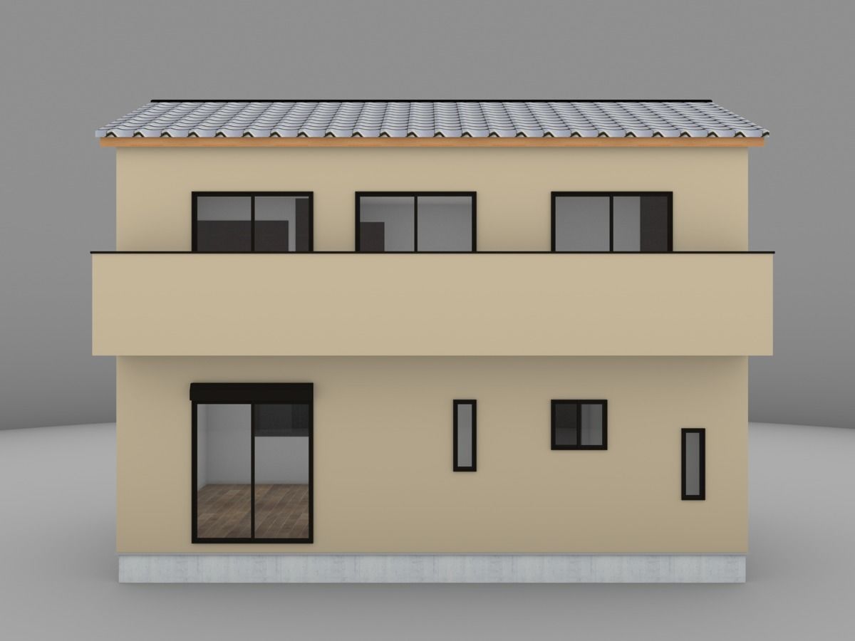 House model for background 30 Low-poly 3D model_2