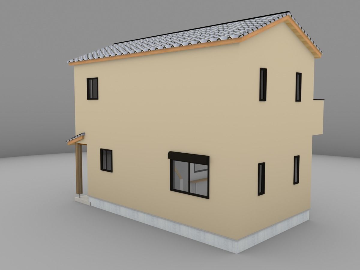 House model for background 30 Low-poly 3D model_7