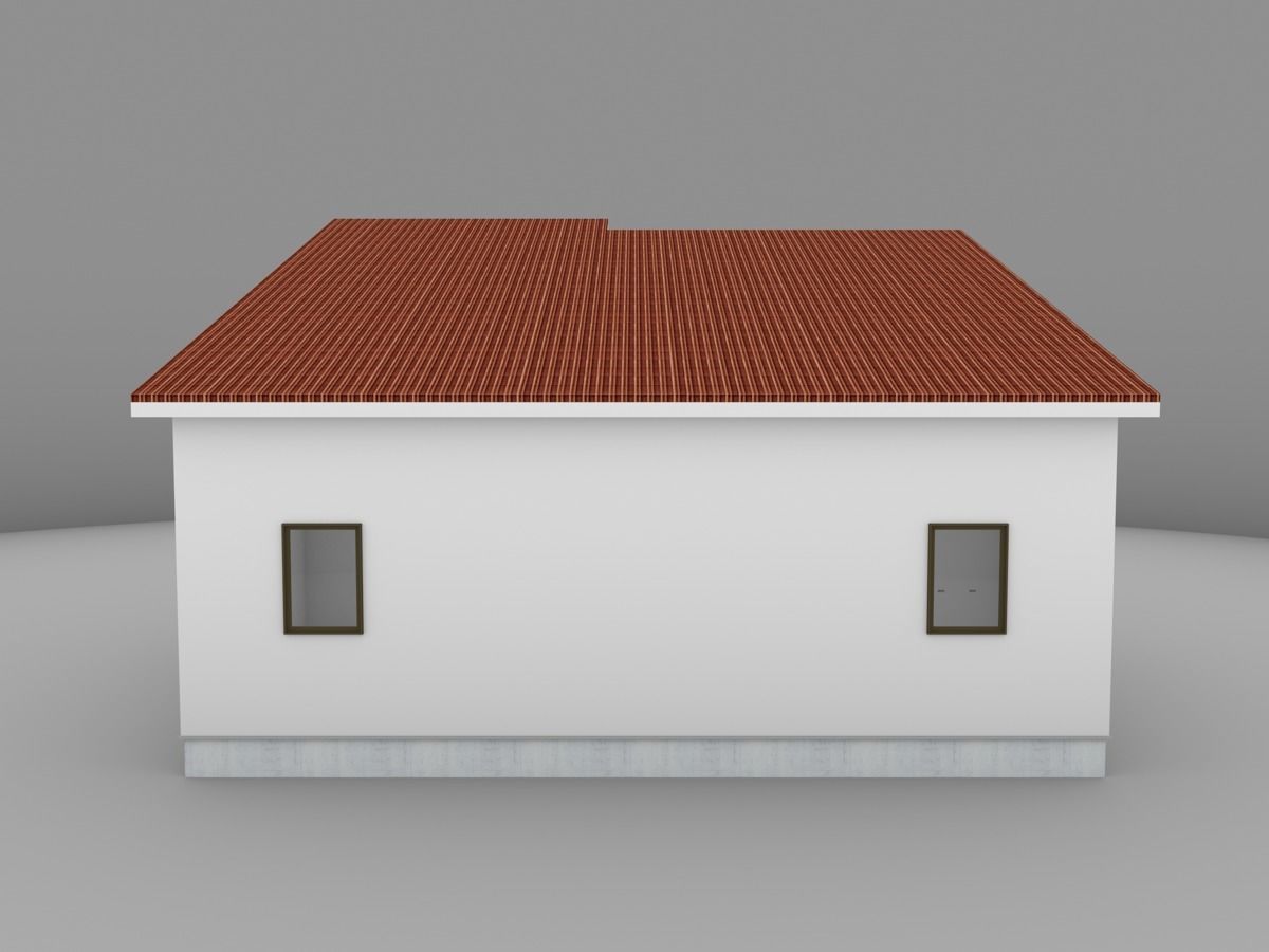 House model for background 29 Low-poly 3D model_7