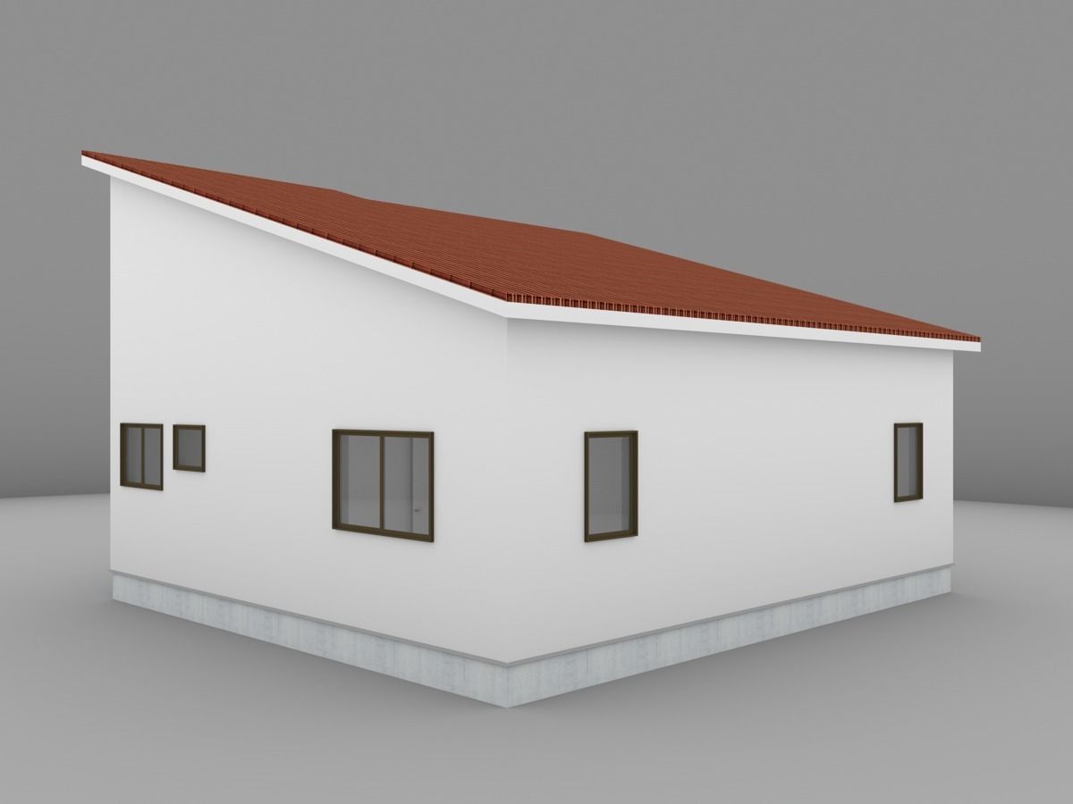 House model for background 29 Low-poly 3D model_6