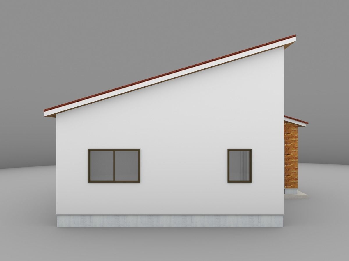 House model for background 29 Low-poly 3D model_1