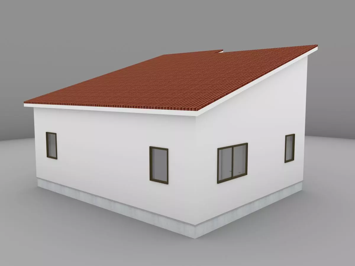 House model for background 29 Low-poly 3D model_0