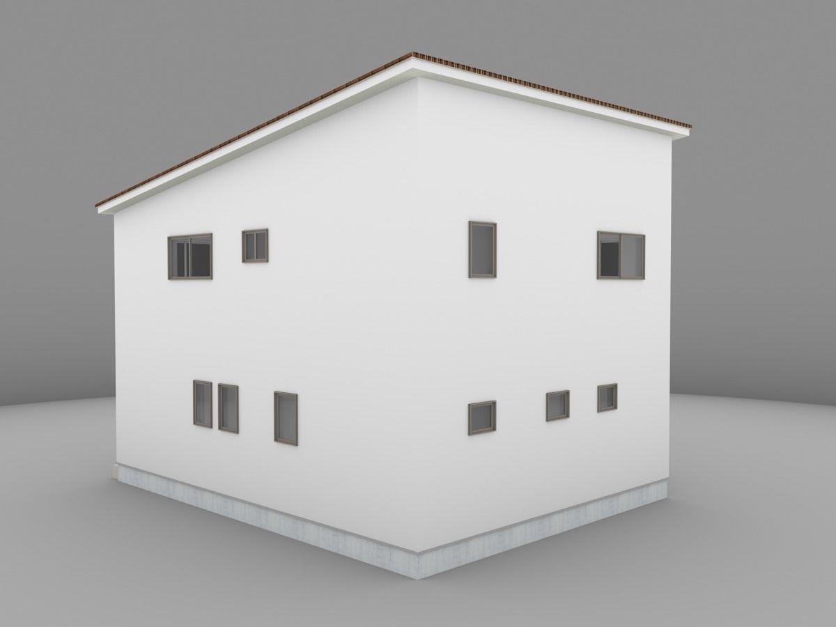 House model for background 24 Low-poly 3D model_4