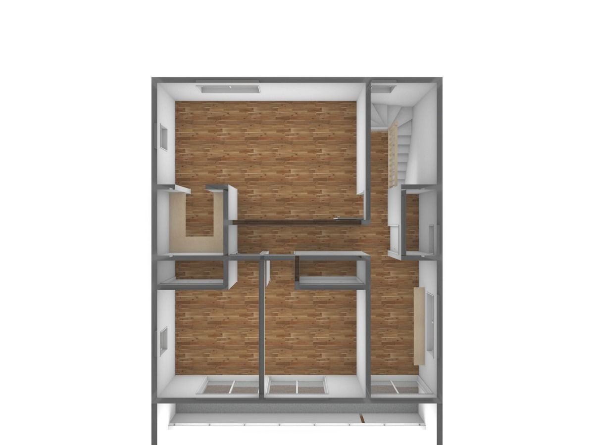 House model for background 24 Low-poly 3D model_9