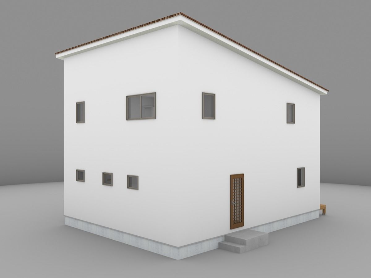 House model for background 24 Low-poly 3D model_6