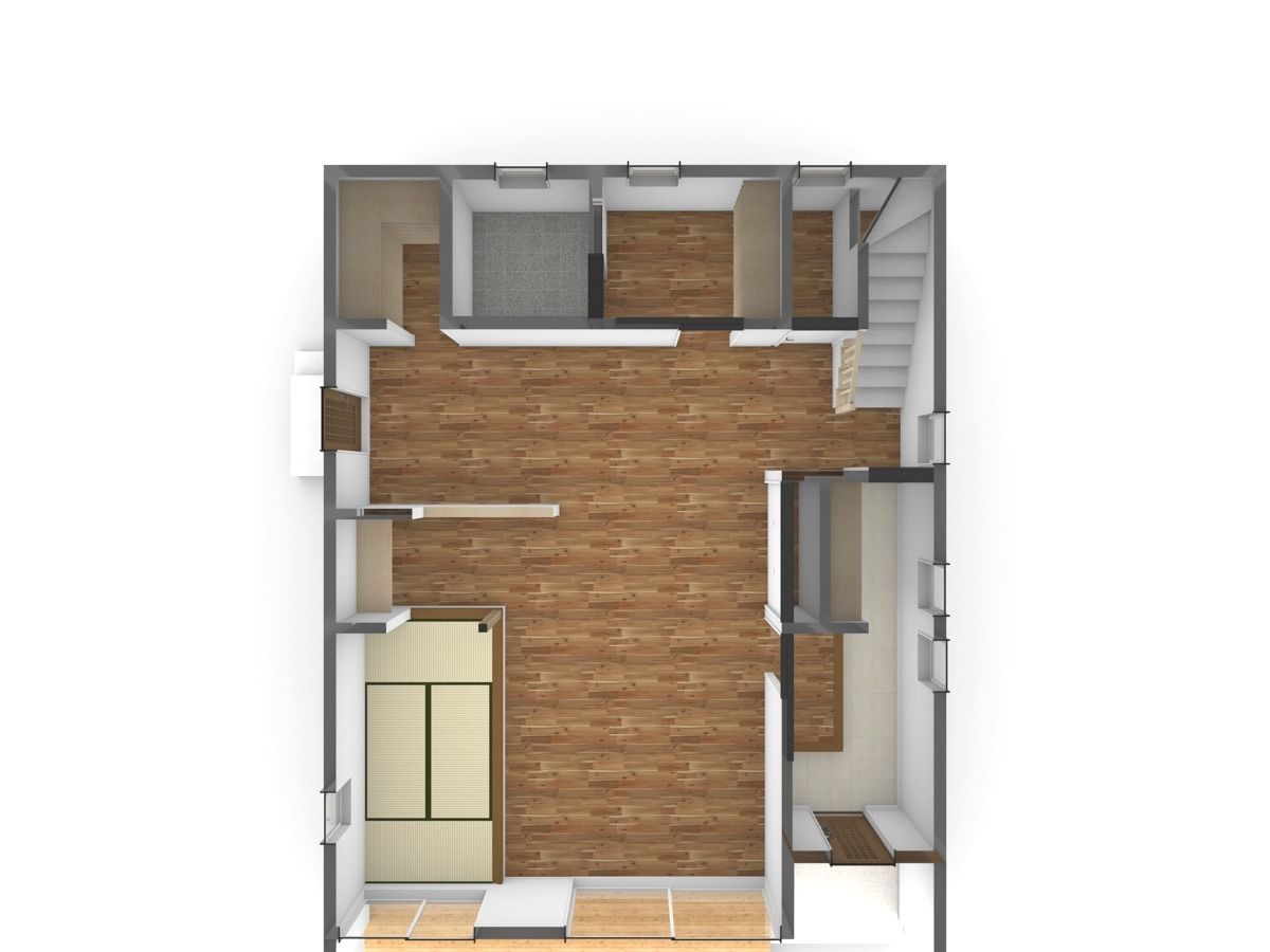House model for background 24 Low-poly 3D model_8