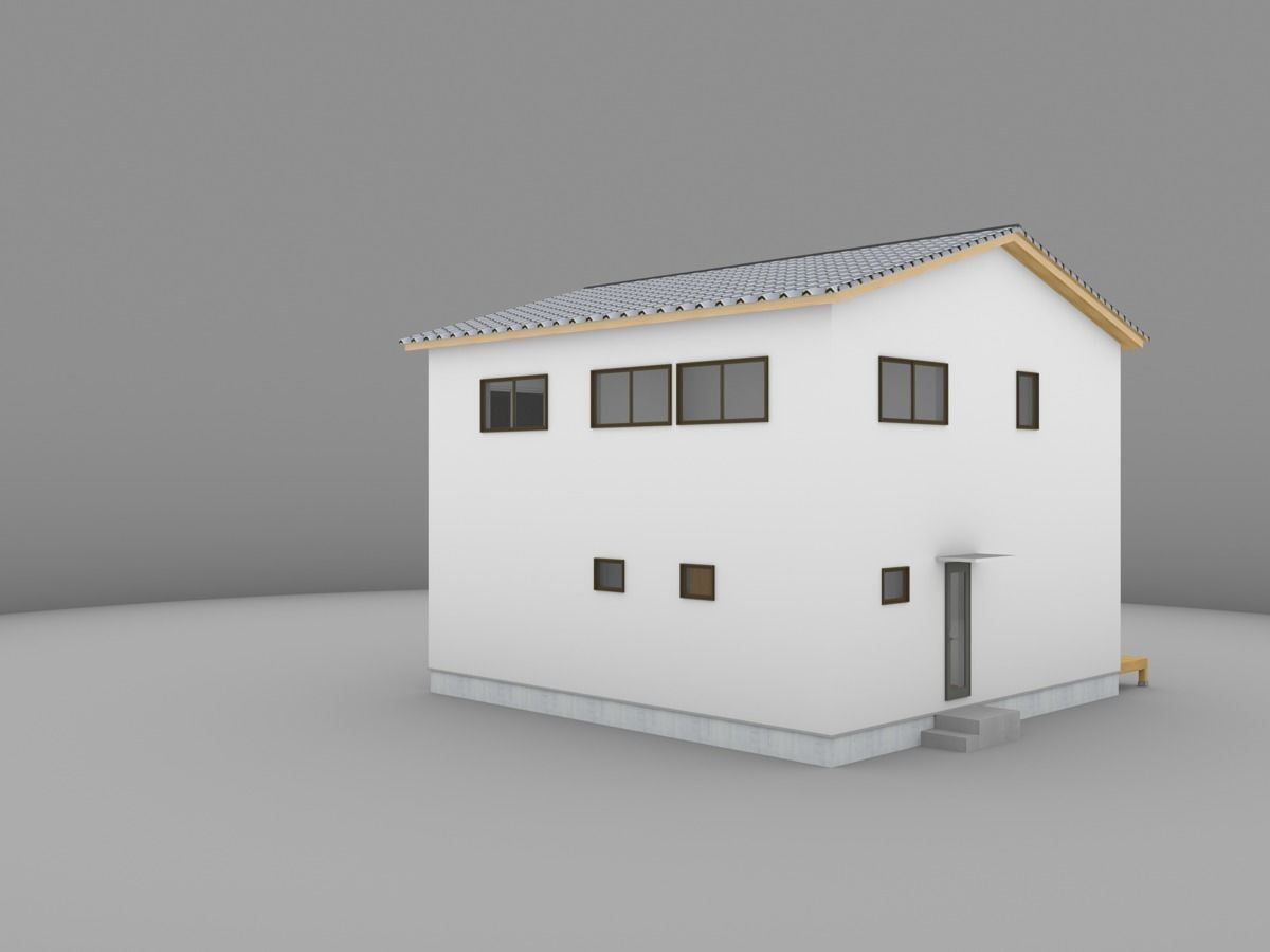 House model for background 23 Low-poly 3D model_6