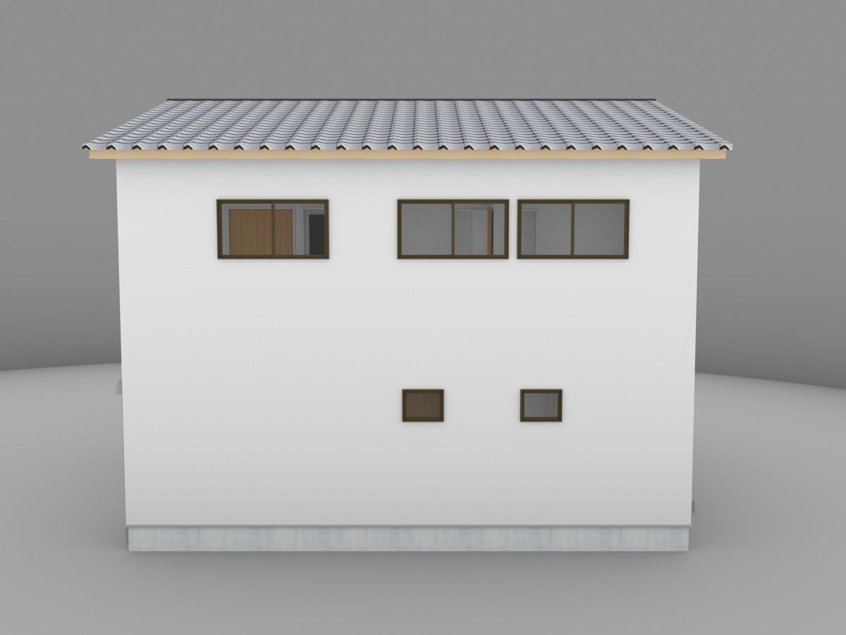 House model for background 23 Low-poly 3D model_5