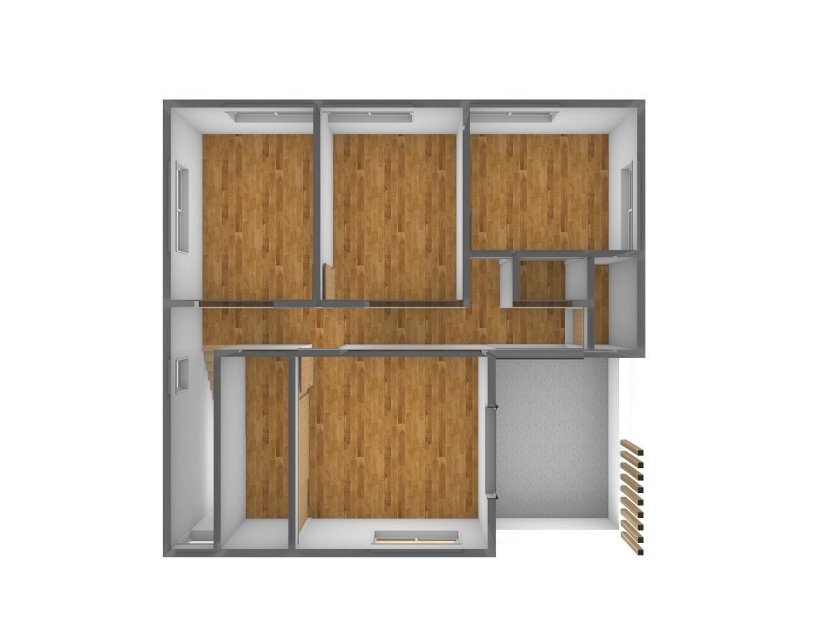 House model for background 23 Low-poly 3D model_9