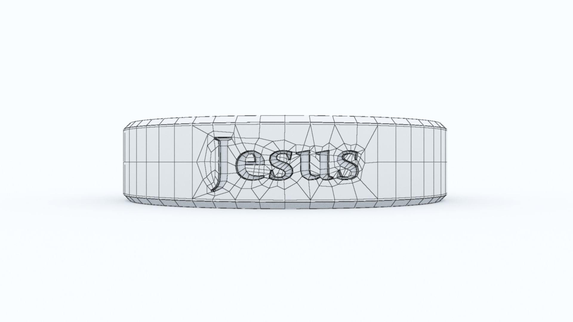 Jesus Ring Blue 3D print model_9