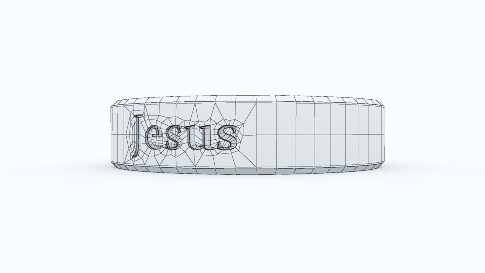 Jesus Ring Blue 3D print model_11