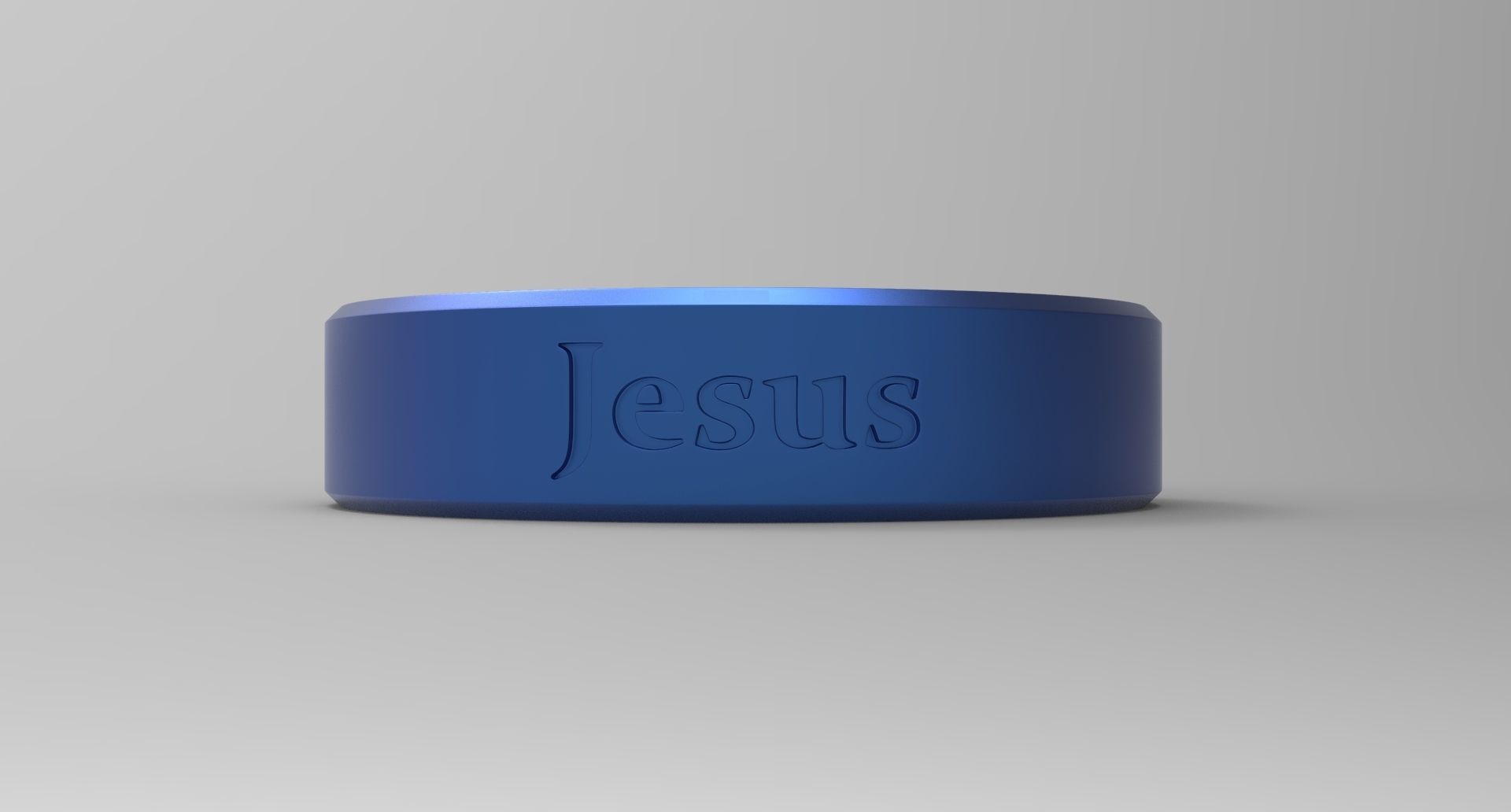 Jesus Ring Blue 3D print model_1
