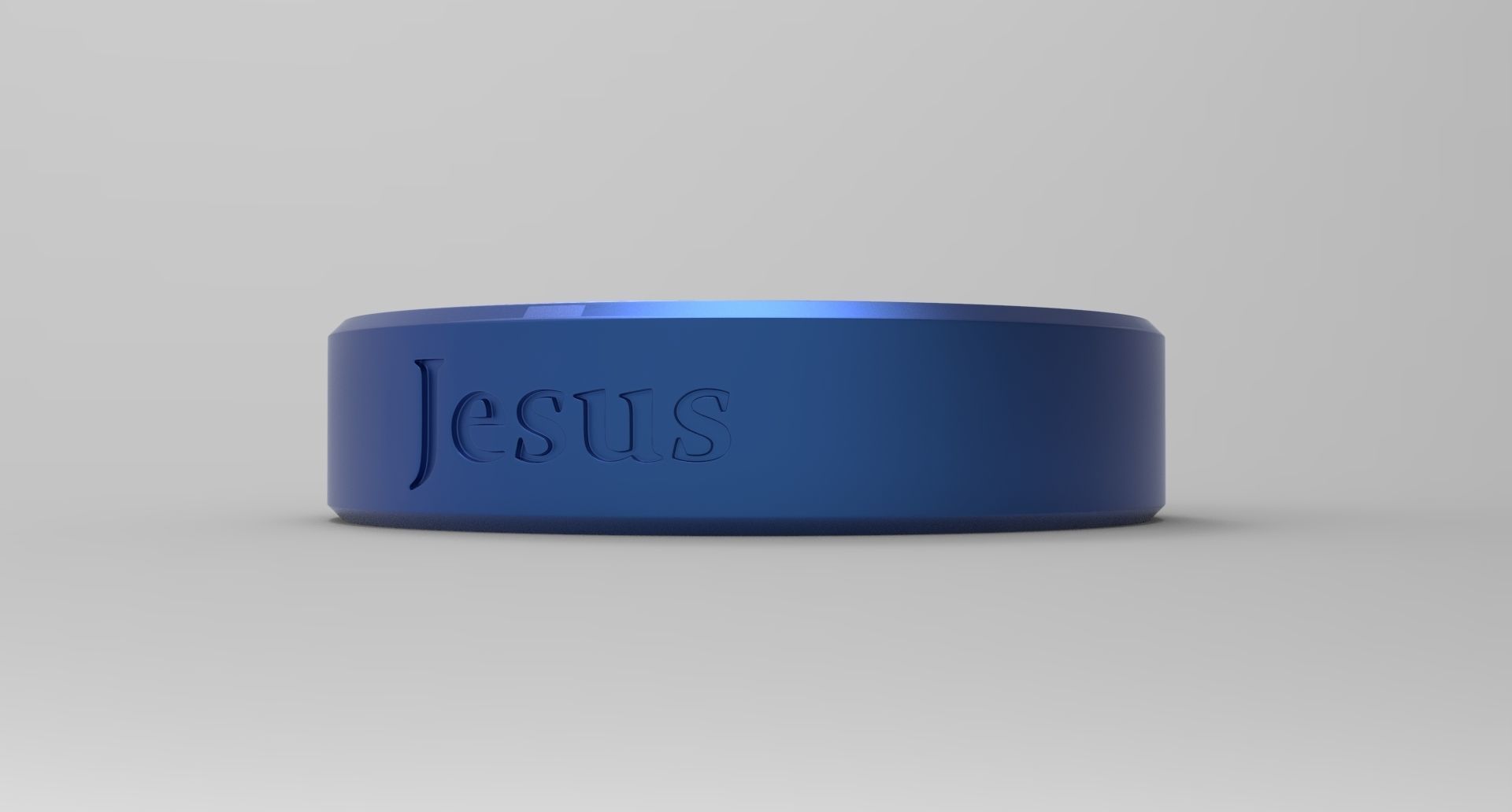 Jesus Ring Blue 3D print model_3