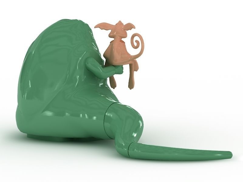 LEGO Minfigure Jabba the Hutt 3D model_1