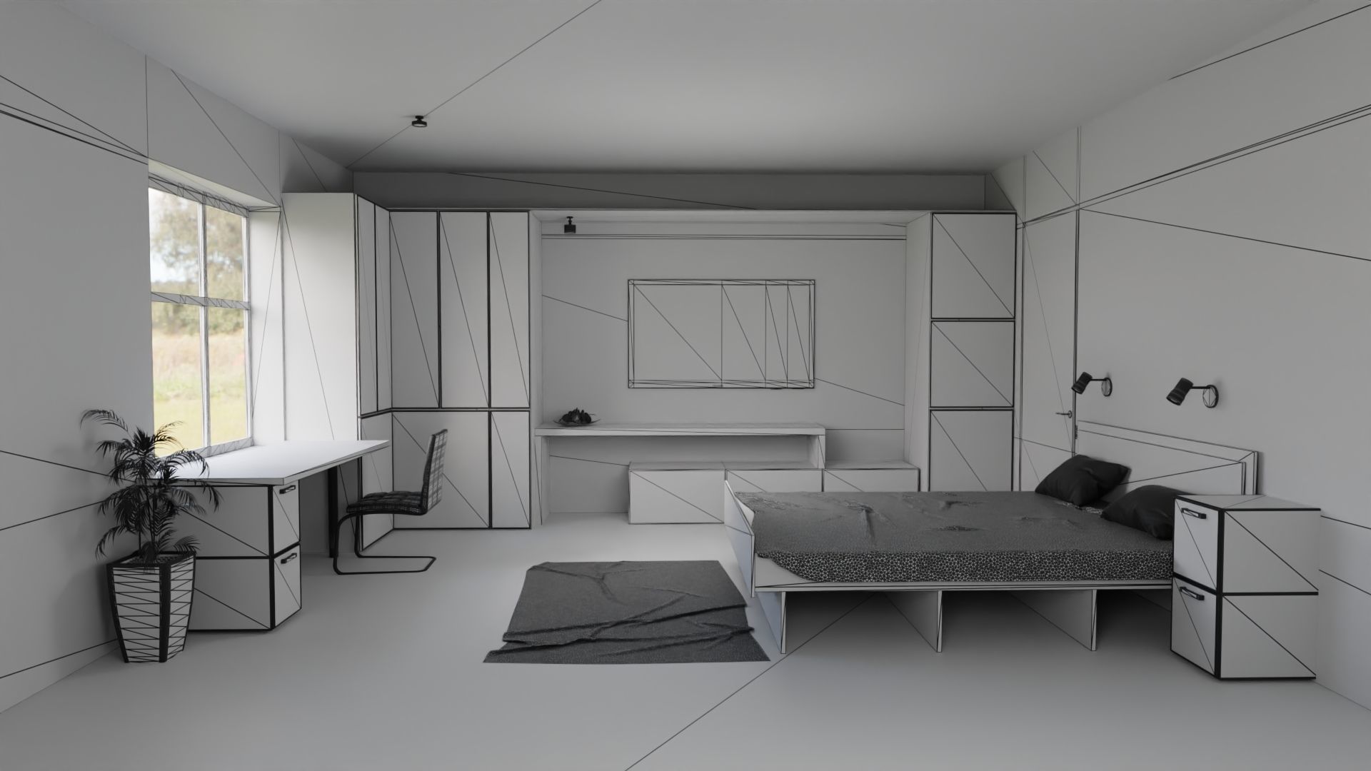 Hotel Room 3D model_4