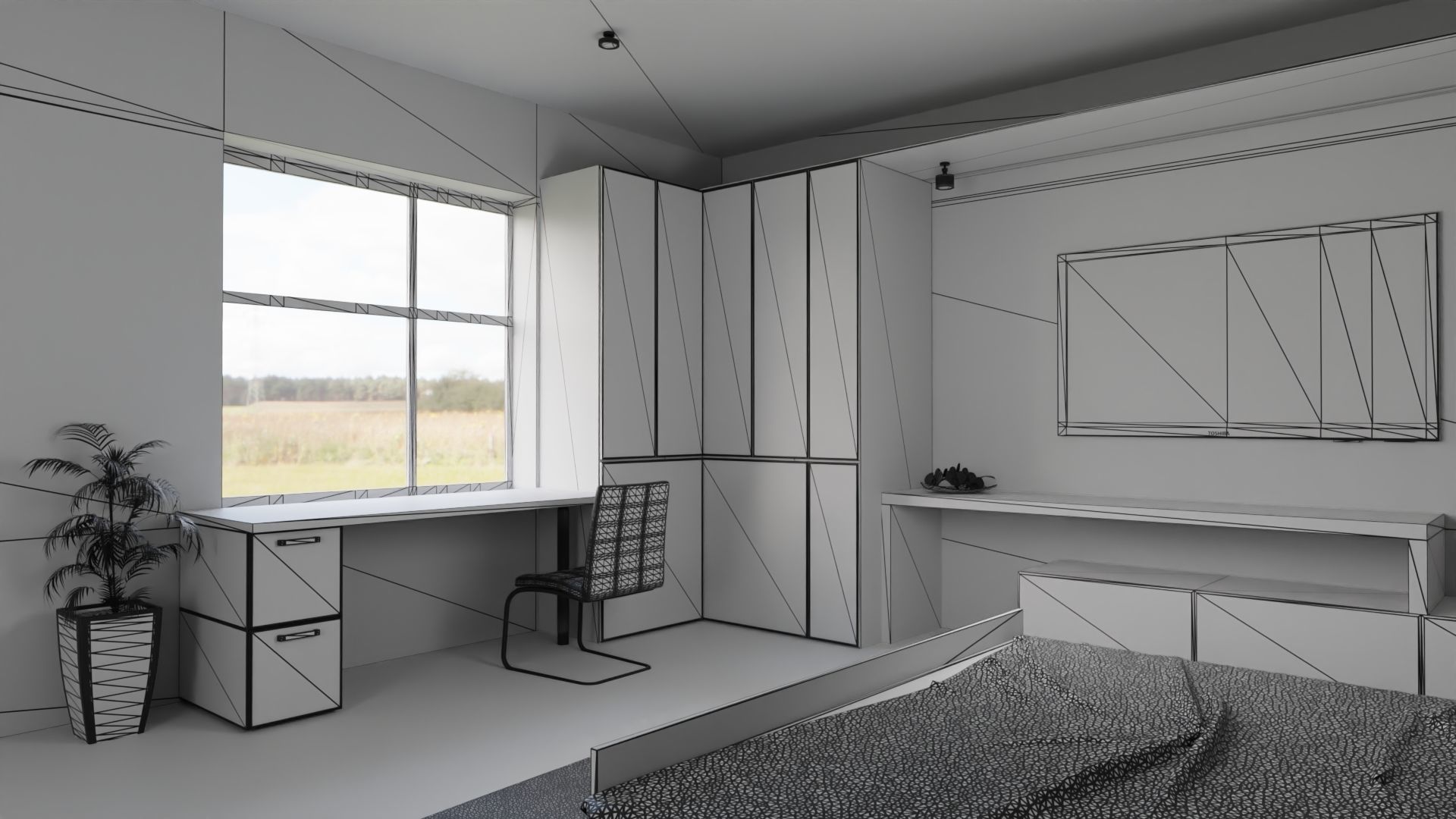 Hotel Room 3D model_6