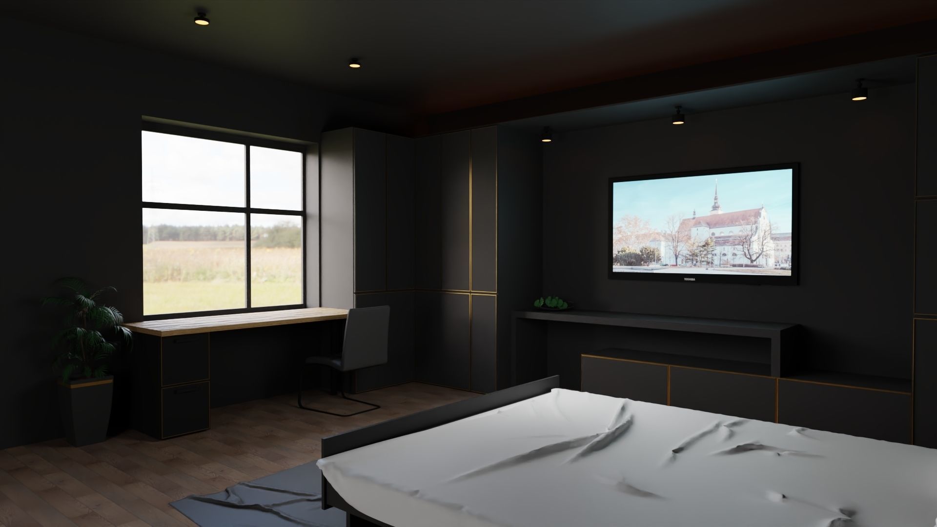 Hotel Room 3D model_3