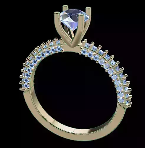 Solitaire Diamond Engagement Ring