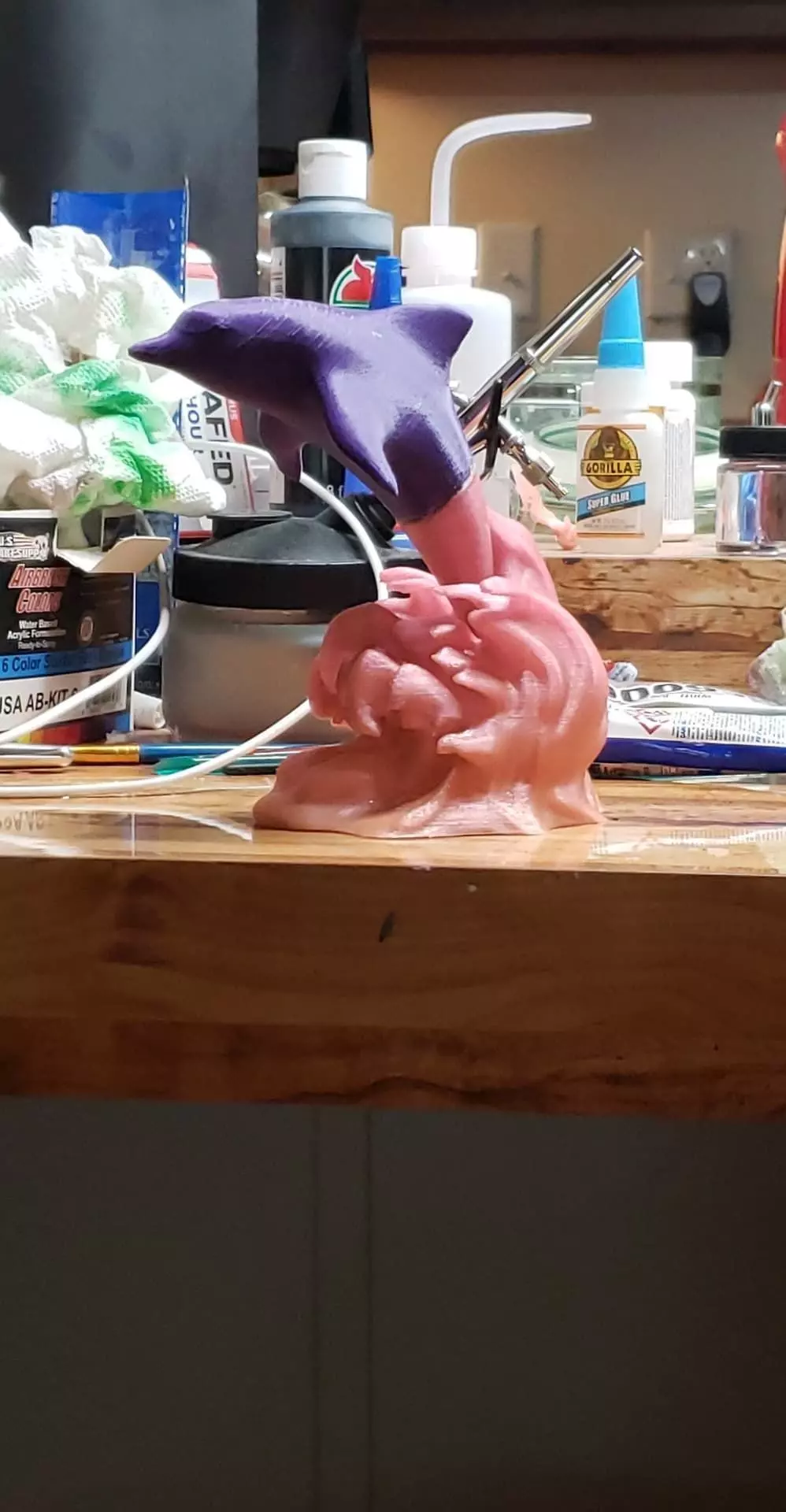 dolphin with base dolphin 3D print model