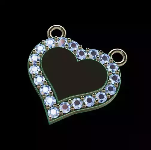 Dainty Diamond Heart Pendant