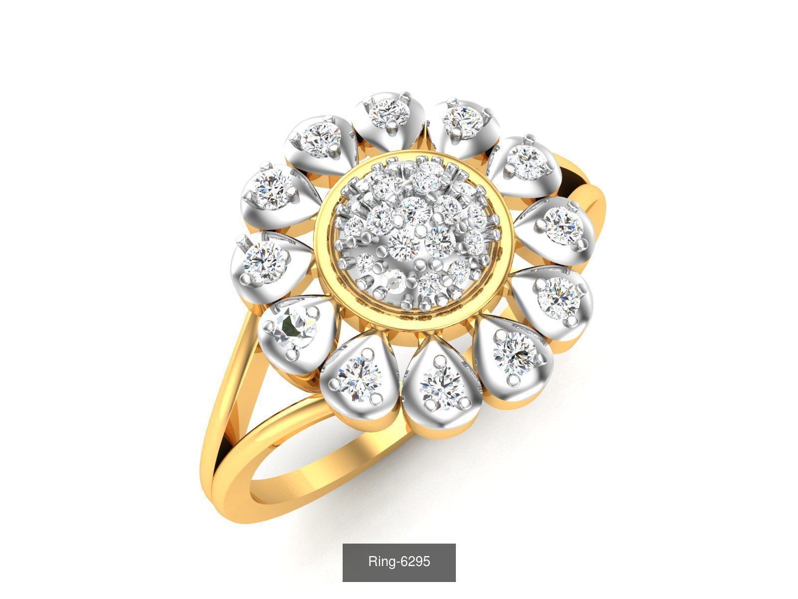 66 Flower rings 3D Model Collection_41
