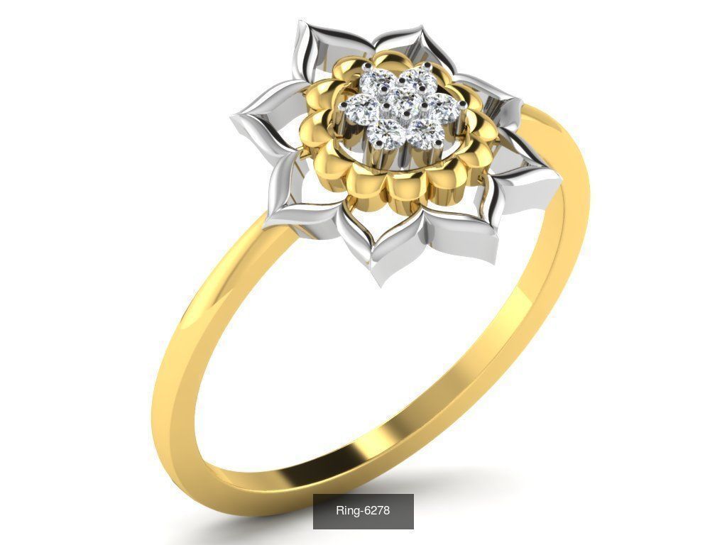 66 Flower rings 3D Model Collection_43