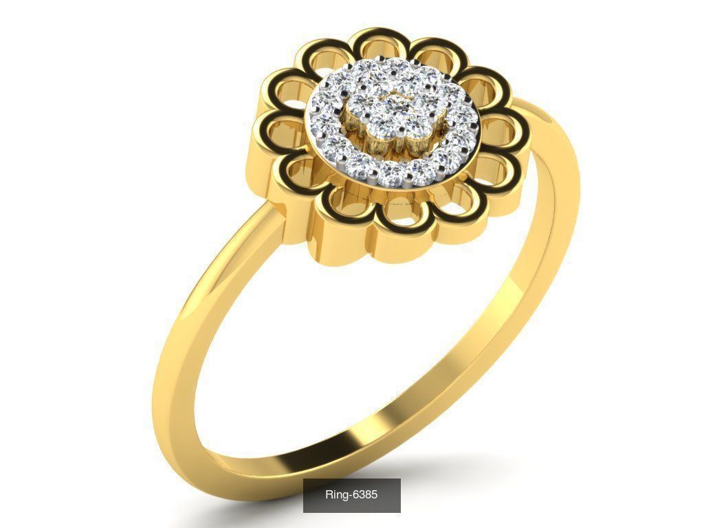 66 Flower rings 3D Model Collection_29
