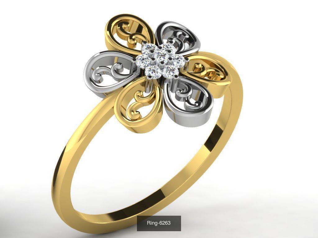 66 Flower rings 3D Model Collection_46