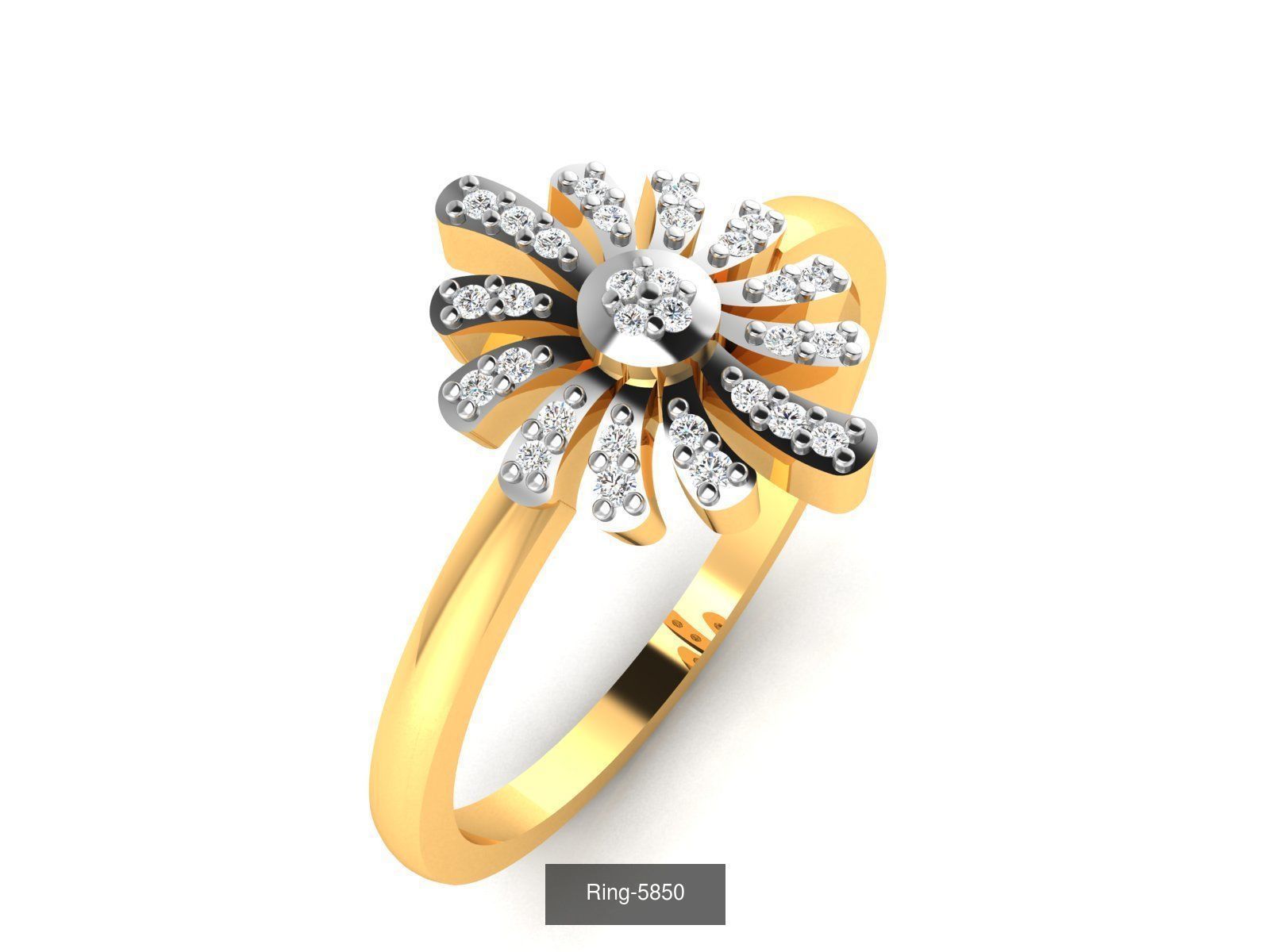 66 Flower rings 3D Model Collection_10