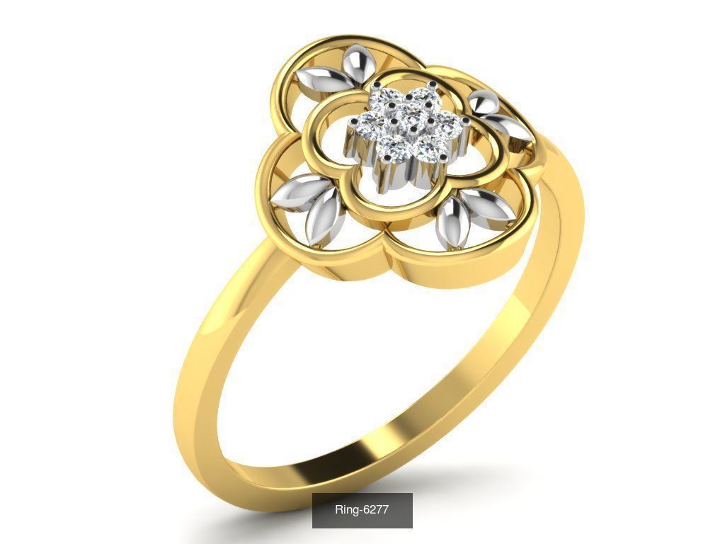 66 Flower rings 3D Model Collection_44