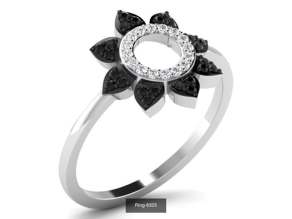 66 Flower rings 3D Model Collection_37
