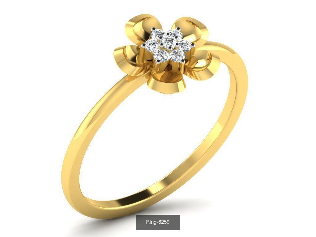 66 Flower rings 3D Model Collection_49
