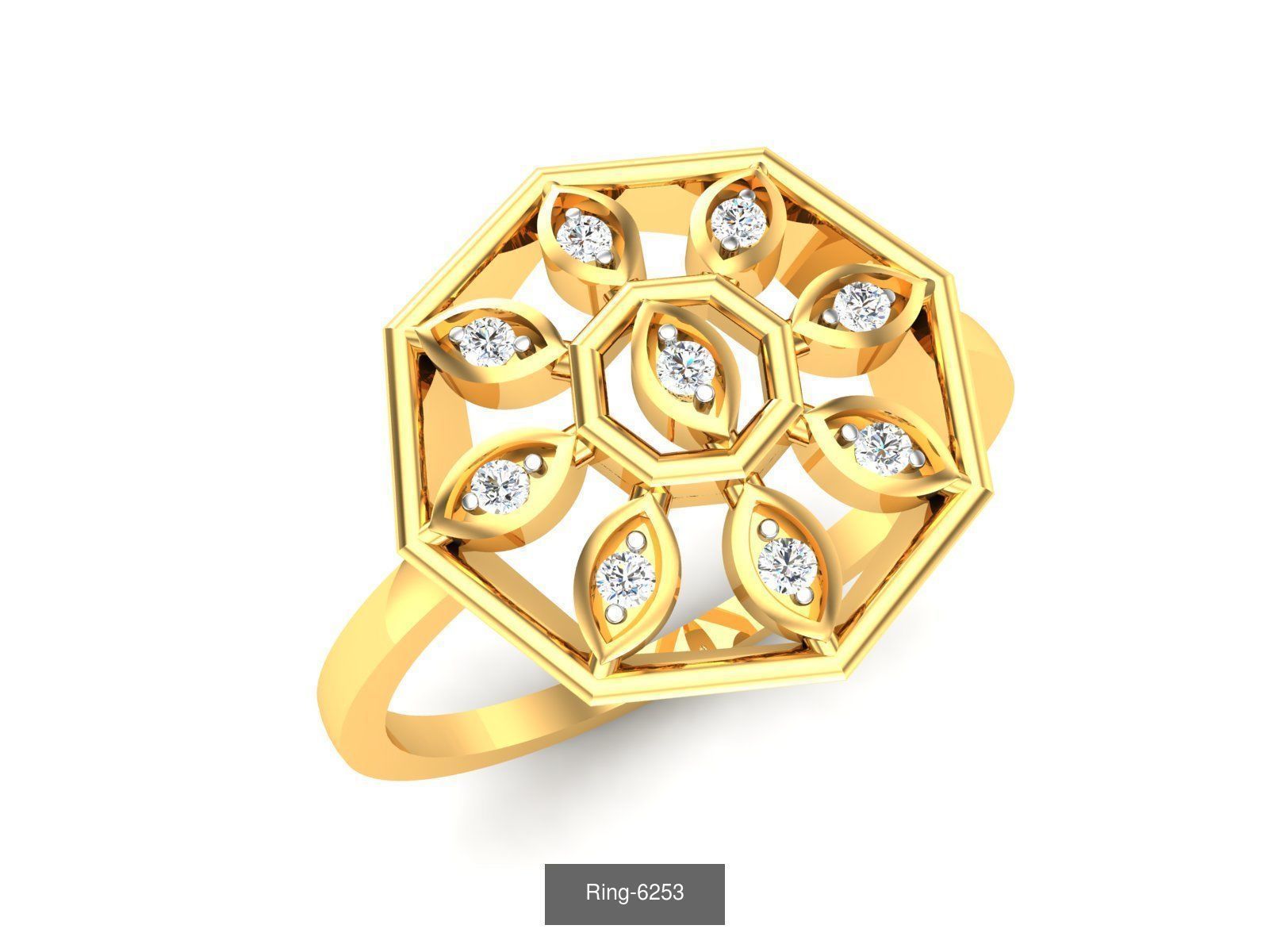 66 Flower rings 3D Model Collection_53