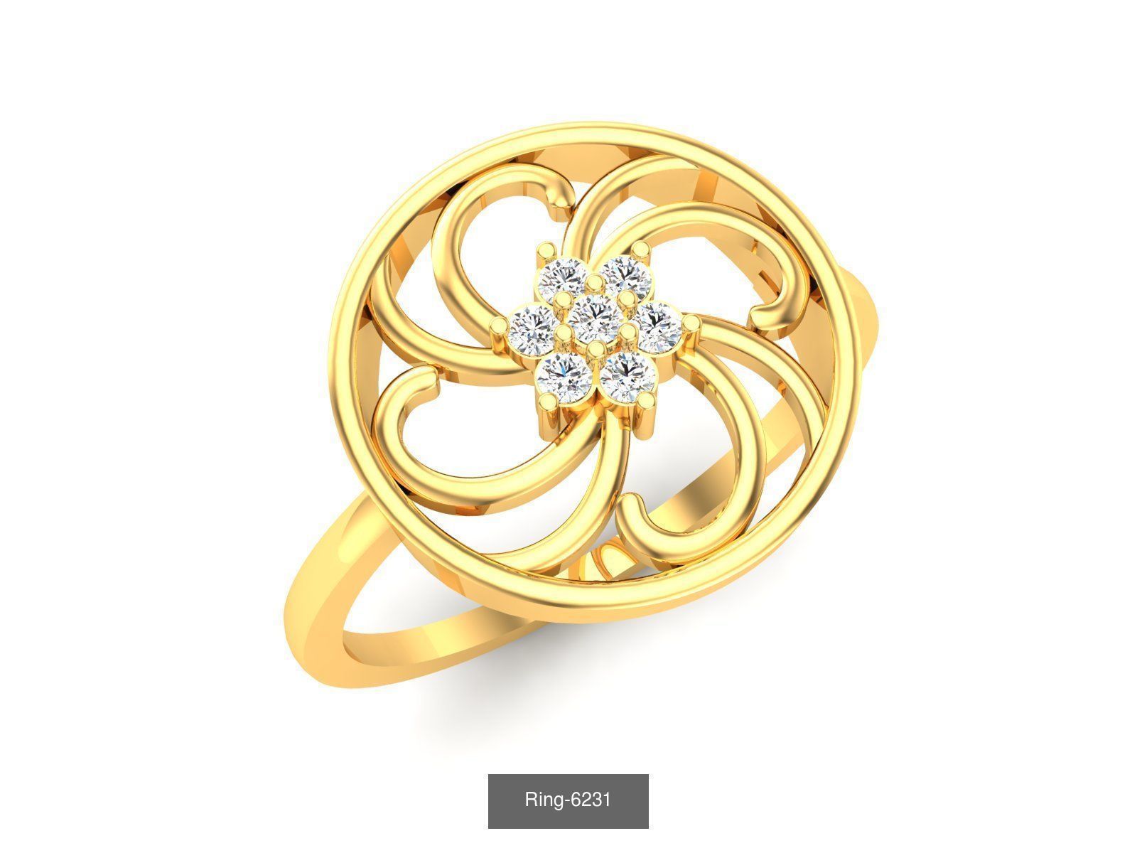 66 Flower rings 3D Model Collection_60