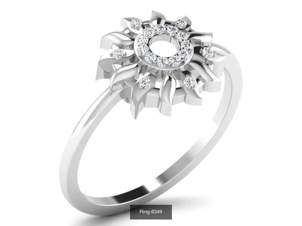 66 Flower rings 3D Model Collection_34