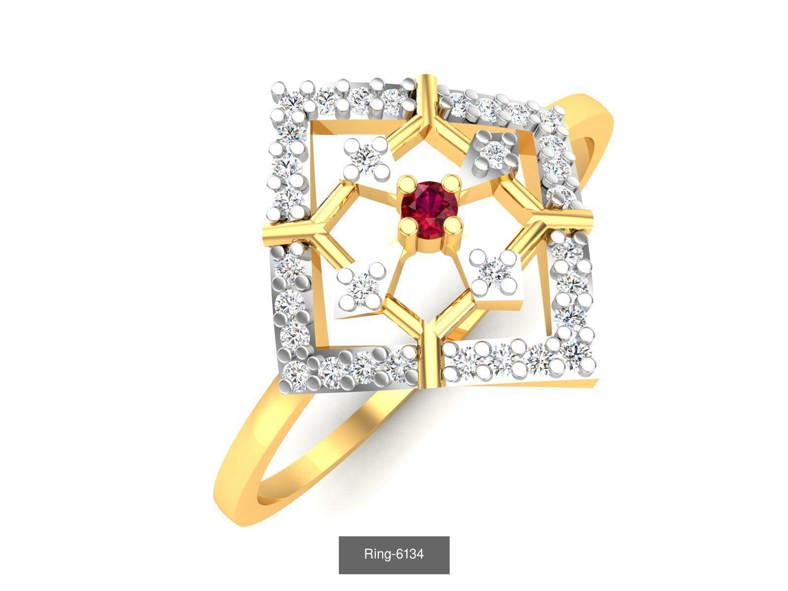 66 Flower rings 3D Model Collection_22