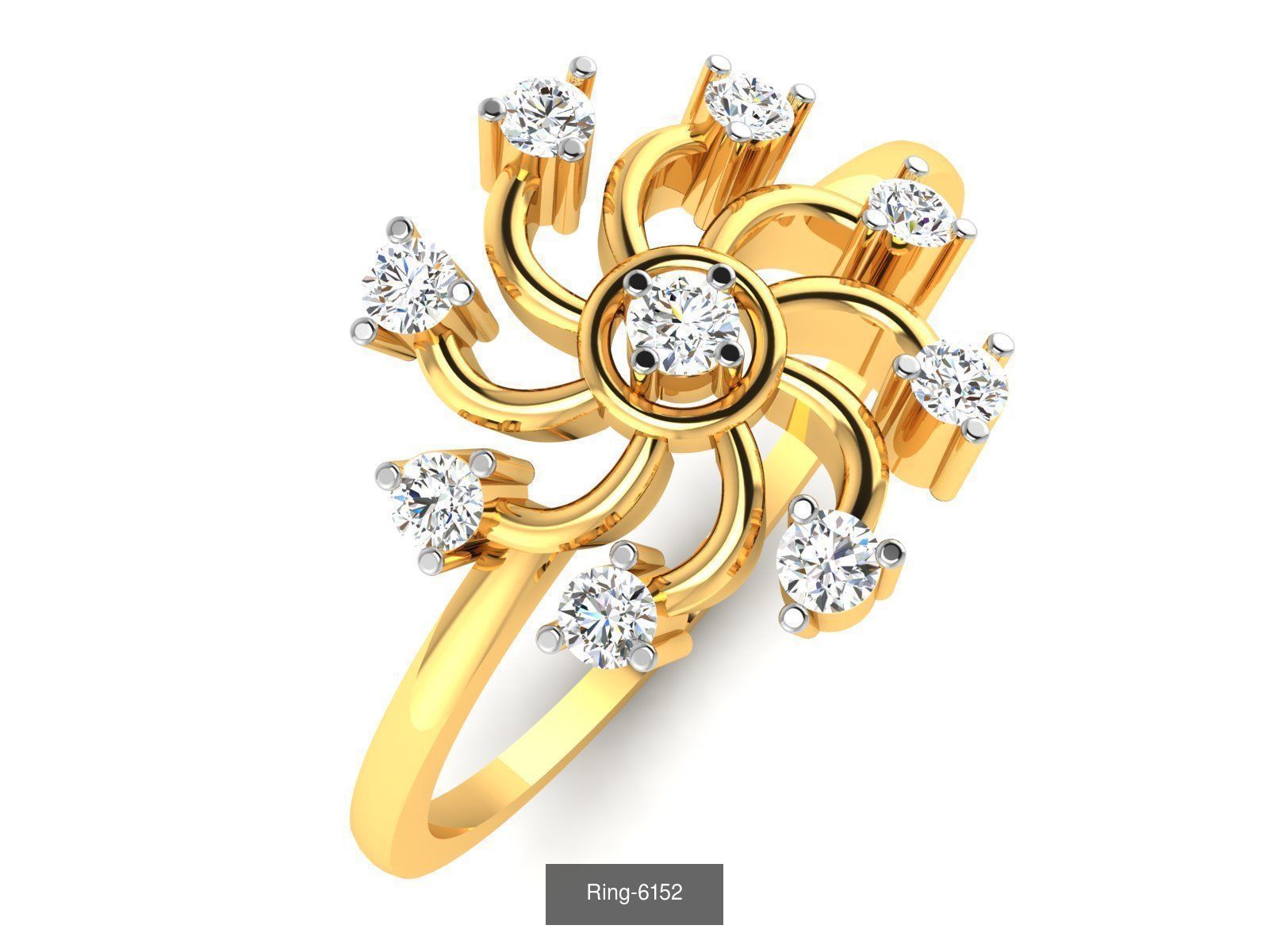 66 Flower rings 3D Model Collection_18