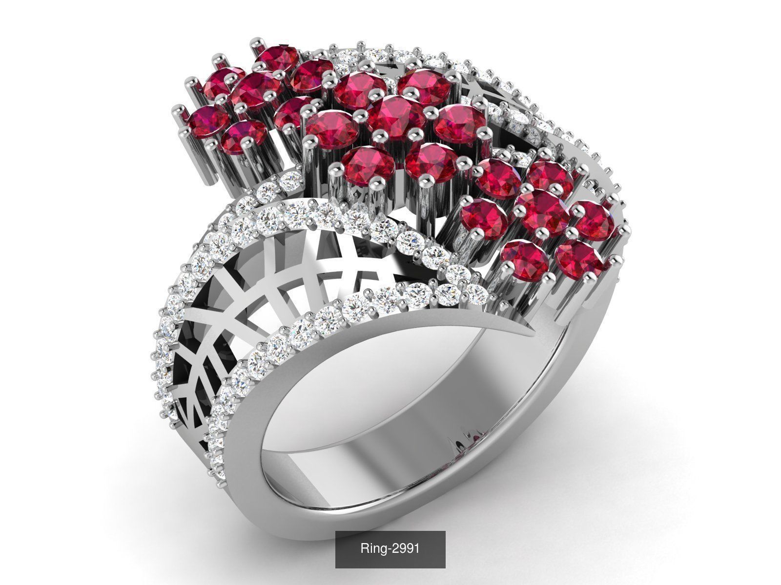 66 Flower rings 3D Model Collection_4