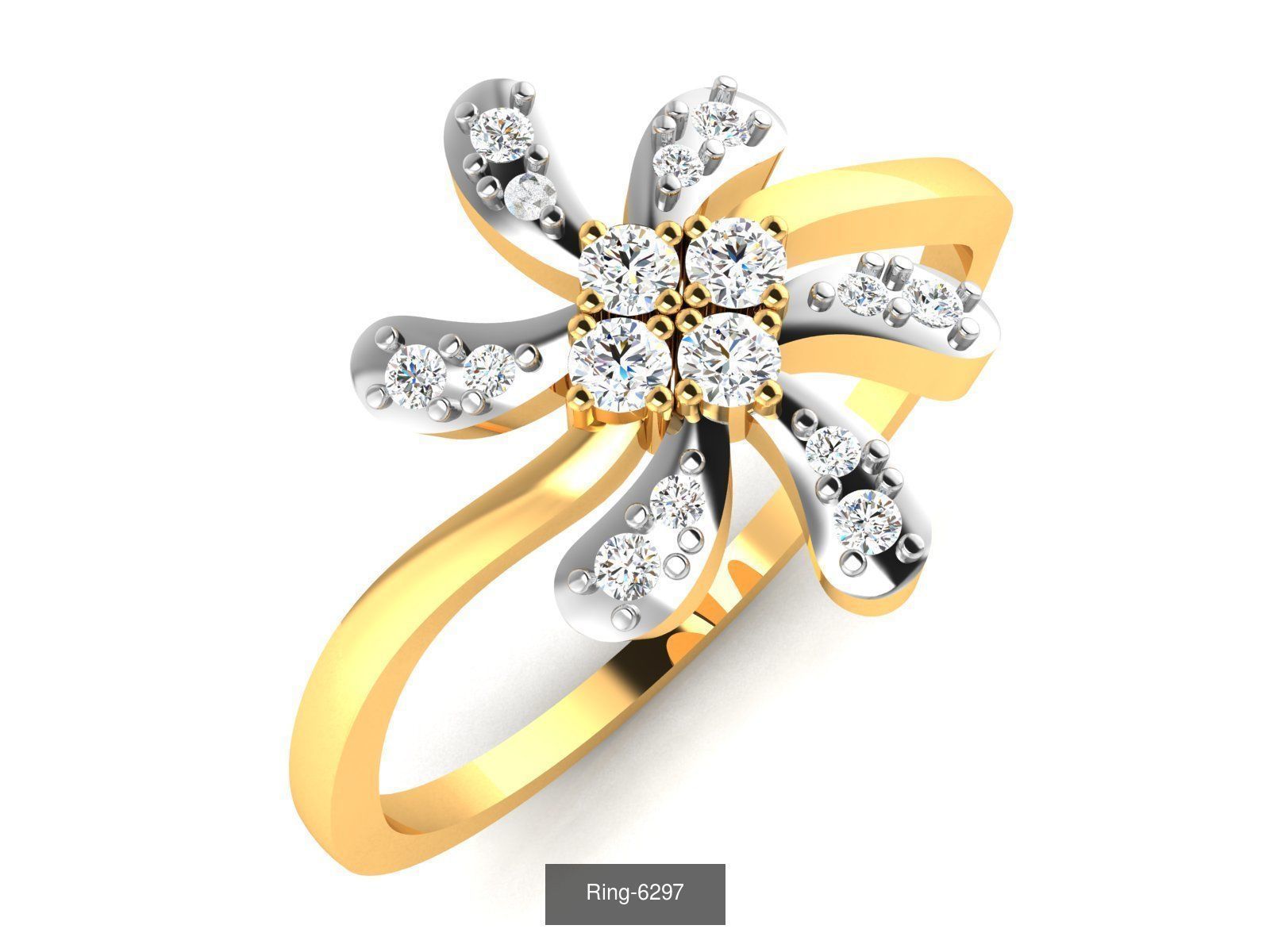 66 Flower rings 3D Model Collection_39