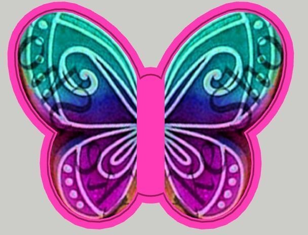 Butterfly Cookie Cutter 3D print model_2